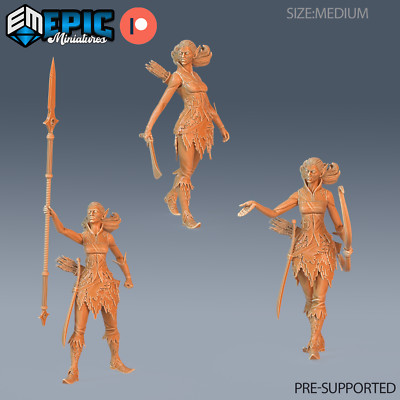 Fey Elf Autumn 3D Print D&D Tabletop Gaming Figures - Epic Miniatures