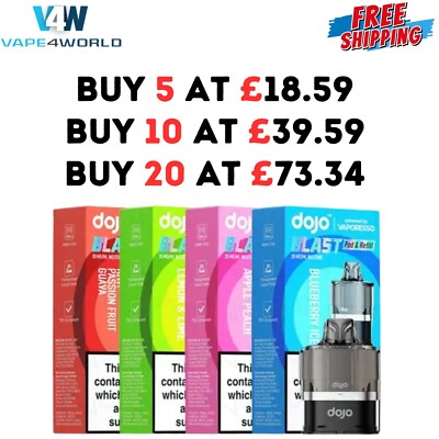 Vaporesso Dojo Blast 6000 Prefilled Pod 20mg Nic Salt Corex 2.0 - Fast  Dispatch | eBay UK
