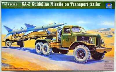 Trumpeter 00204 SA-2 Guideline Missile on Transport Trailer 1:35 Neu in OVP