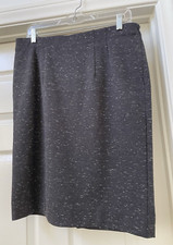 Metaphor Black with White Marks Stretch Knee Length Pencil Skirt Sz. L