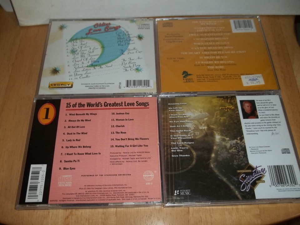 Romance Love Songs Classics 4 CD lot | eBay