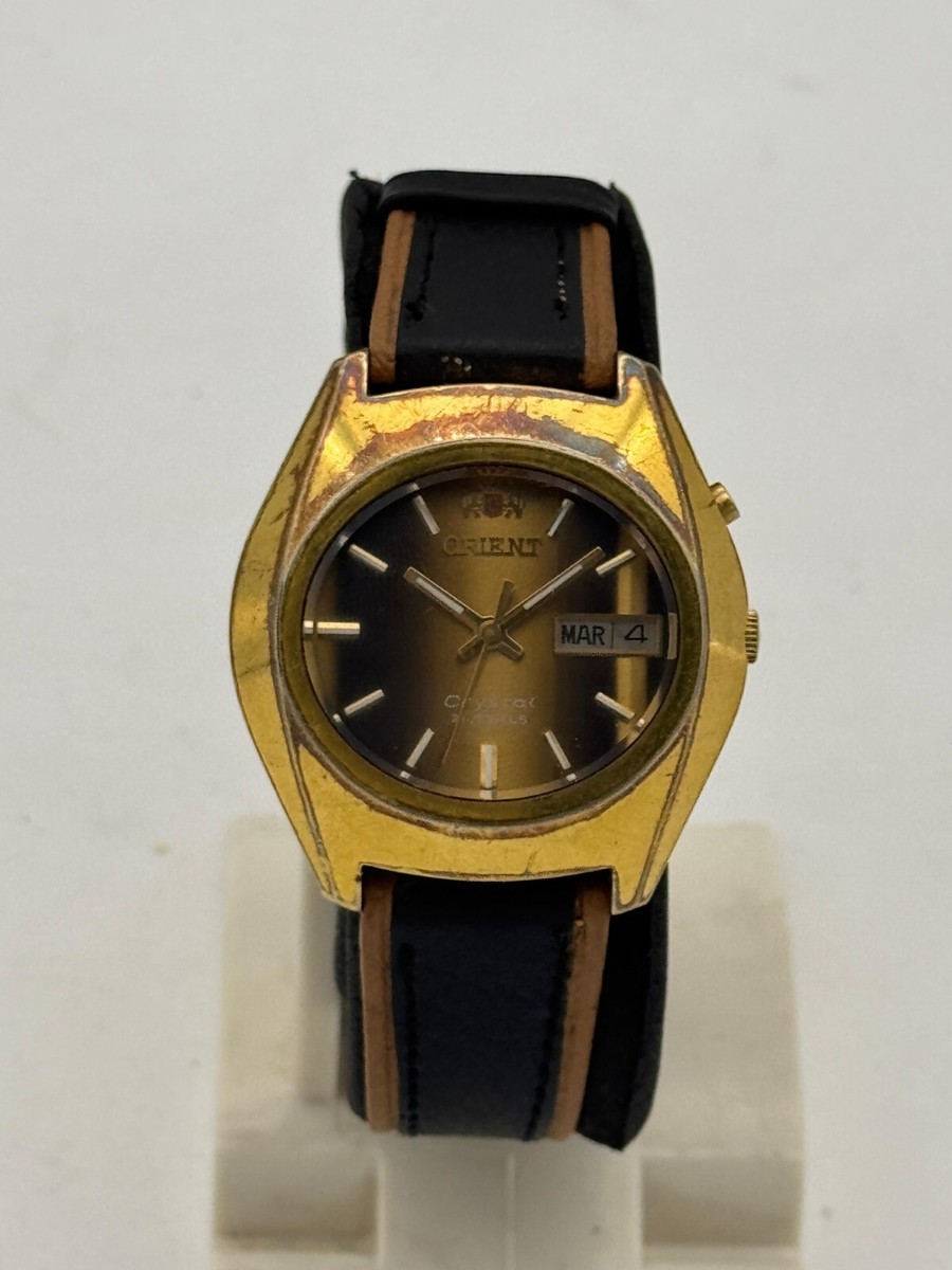 vintage orient crystal Day-date automatic Tiger Dial Watch | eBay