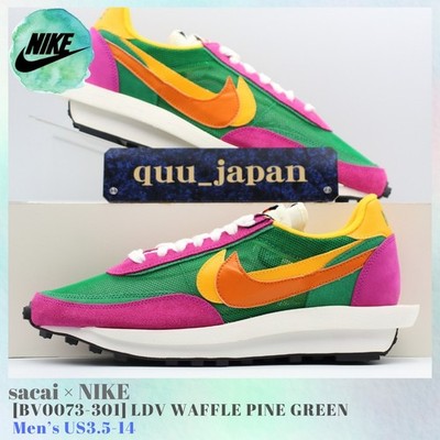 sacai × NIKE LDV WAFFLE PINE GREEN BV0073-301 Men's US3.5-14 NEW