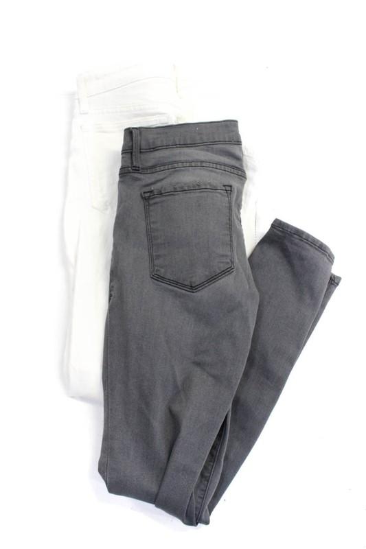 Frame Womens Midrise Five Pockets Distress Skinny Denim Pant Black Size 27 Lot 2