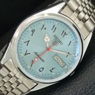 SEIKO 5 AUTOMATIC VINTAGE REFURBISHED JAPAN MENS ARABIC FIGURE WATCH a443419-1