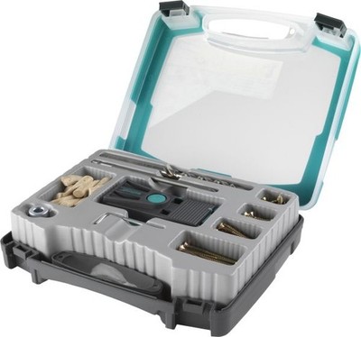 Wolfcraft Bohrlehre Undercover inkl Koffer Stufenbohrer