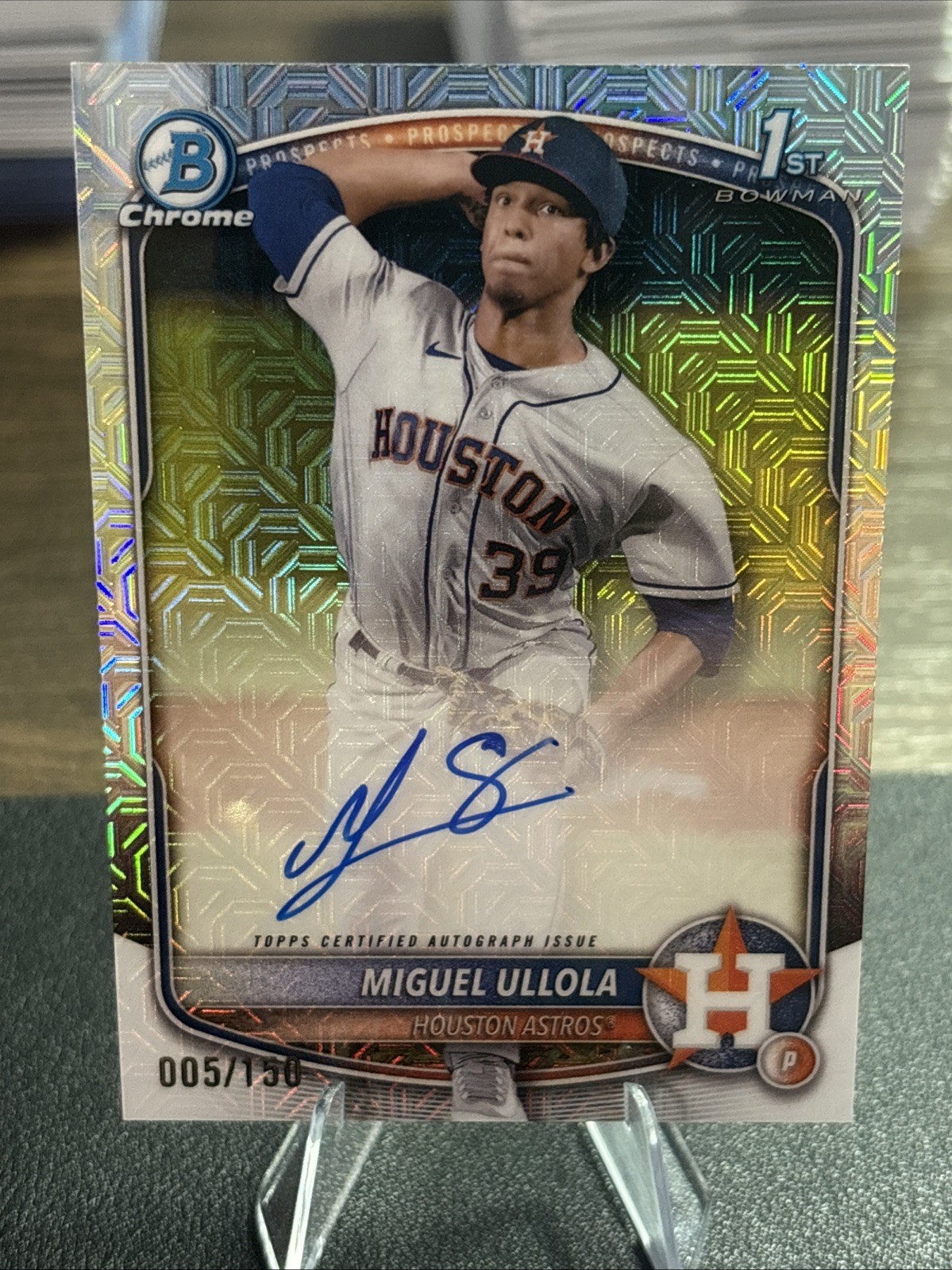 2025 Bowman Chrome 1st Miguel Ullola HTA Refractor Auto 005 /150