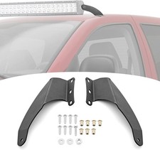 52" Curved LED Light Bar Upper Roof Windshield Mount Brackets Compatible with Do