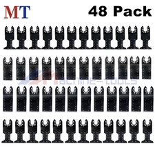 48 Pcs Metal Wood Universal Oscillating Multitool Quick Release Saw Blades Kit