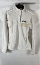 Patagonia Damen R1 Air Snap-T Pullover weiß Grid Fleece Waffel Sweater Gr. S