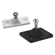 Sea Dog 273251-1 7/8" x 2-7/16" White Nylon Side Mount Deck Hinge w 1/4" Pin