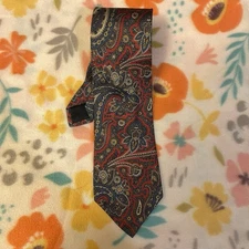 Ferrell Reed for Nordstrom 100% Silk Neck Tie Hand Made Necktie Paisley