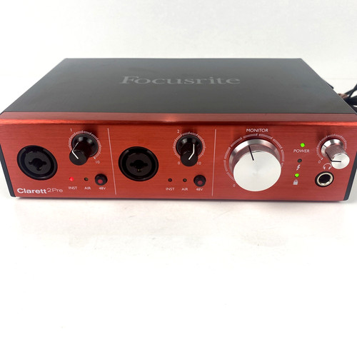 Focusrite Clarett 2Pre Thunderbolt Audio Interface Phantom Power MIDI Optical
