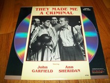 THEY MADE ME A CRIMINAL Laserdisc LD BRAND NEW SEALED VERY RARE JOHN GARFIELD