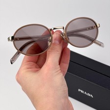Prada PRB56S Oval Sunglasses – Pecan Frame Purple Brown Lenses | Model 24E20I PR B56S Prada Sunglasses 24E20I Pecan - eye-oo.com main image 3