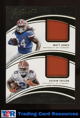 2016 Immaculate Collection Collegiate #10 Kelvin Taylor Matt Jones Combos #/99