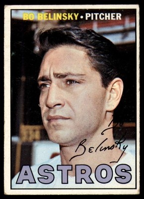 1967 Topps #447 Bo Belinsky EX++ Excellent++ Astros ERR/DP           ID:118407