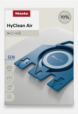 Miele GN Vacuum Bags - 3D Hyclean Air - 4 HEPA Bags & 2 Filters Per Box