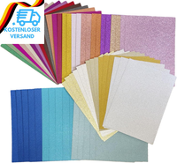 Glitzerpapier Zum Basteln, 57 Blatt A4 28 Farben 250G/M² Glitzer Kartonpapier, B