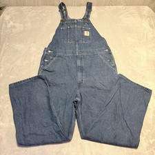 Carhartt R07 DST Overall Denim Jean Bibs 38X30 Workwear Carpenter VTG Y2K