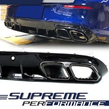 Diffusor Heckdiffusor Auspuff Schwarz für Mercedes C-Kl. C205 A205 C43 AMG Line