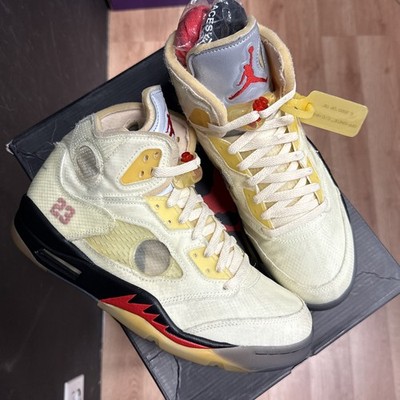 Jordan 5 Retro OFF-WHITE Sail Size 10.5 PREOWNED (OG ALL/CLEAN) DH8565-100