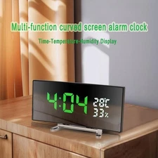 Digital LED Large Display Wall Desk Alarm Clock With Calendar Temperature Date