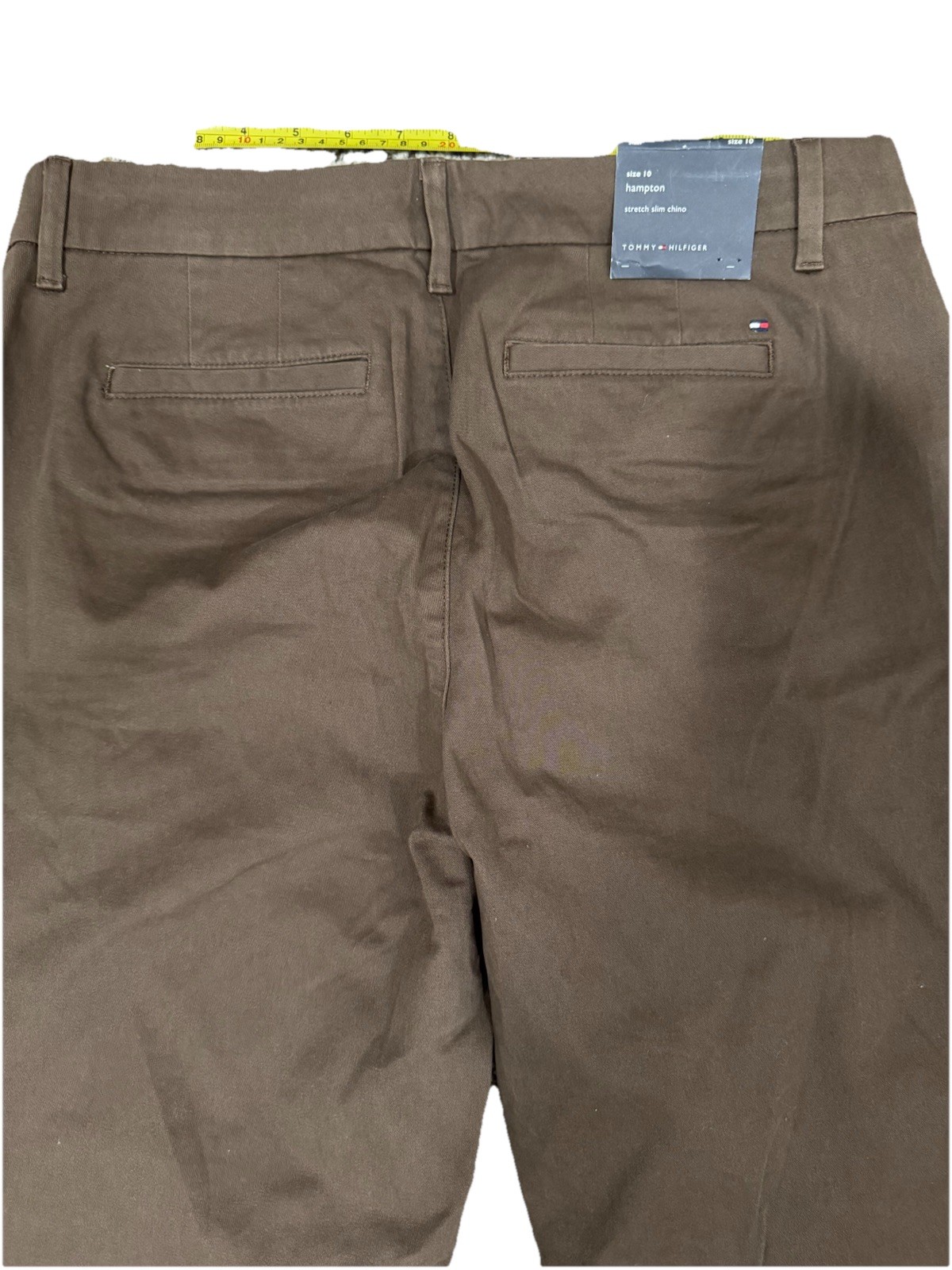 NWT Tommy Hilfiger Pants Women SZ 10 Hampton  Stretch Slim Chino Brown thumbnail 8