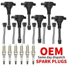 6 Spark plugs and Ignition coils packs fits N...