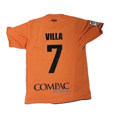 VALENCIA 2007/2008 DAVID VILLA #7 HOMESOCCER SHIRT NIKE SOCCER JERSEY S