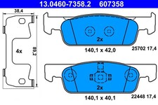 ATE Bremsbeläge Vorne Rechts Links für DACIA Sandero II Logan