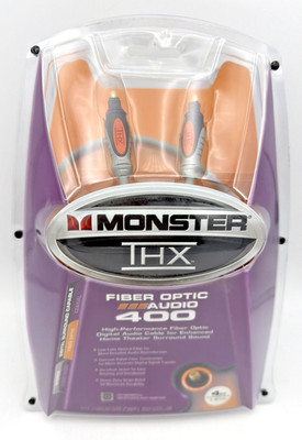 New Monster THX 400 Fiber Optic Audio 4 ft High-Performance Digital Audio Cable
