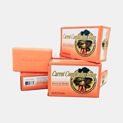 3 Savon de Beaute Carrot Complexion Body Bar Soap Carrot Scent 125g Orange
