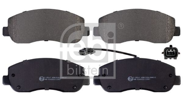 Bremsbelagsatz Scheibenbremse Vorne Febi Bilstein 16845 Passend FÜR Nissan-image