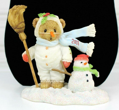 CHERISHED TEDDIES FRANKIE SNOWMAN, SNO FRIEND LIKE AN OLD FRIEND FIGURINE 2011 