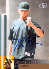 Dallas Braden autographed Baseball Card 2009 Upper Deck #785 (Oakland Athletics)