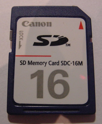 16MB CANON SD MEMORY CARD SDC-16M