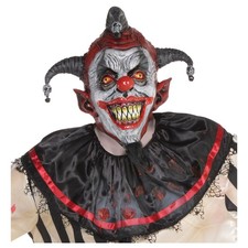 Killer Jester Mask Evil Scary Clown Fancy Dress Up Halloween Costume Accessory