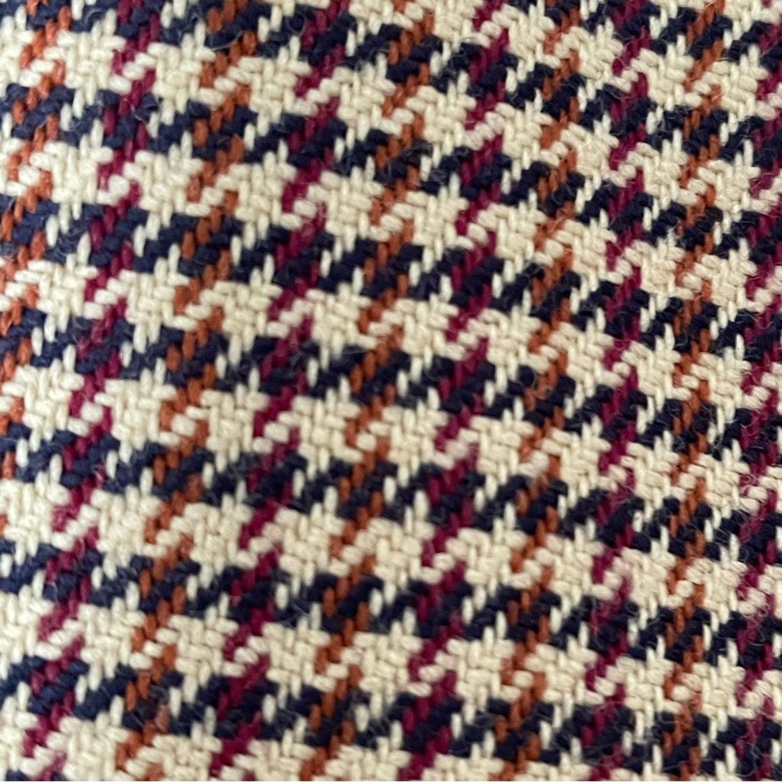 FILA Blazer lana a quadri marrone vintage Embassy Row Petites giacca zip pied de poule