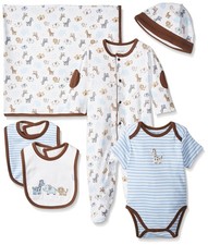 Baby Boys' Newborn Essentials Cute Safari Gift Set, Blue/Multi, Newborn