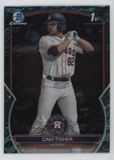 2023 Bowman Draft Chrome Aqua Lunar Crater Refractor /125 Cam Fisher 00g3