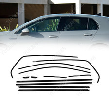 Gloss Black Stainless Steel Window Trim Strip For Vw Golf Rgti Mk8 2022-2025