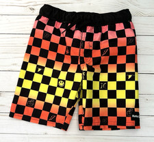 Hurley Boys Swim Trunks Size 6 Checkerboard Board Shorts