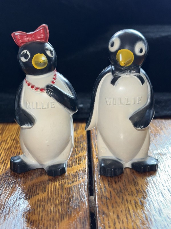 Vintage Willie & Millie Salt & Pepper Shakers F&F Co.