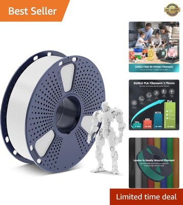 1kg PLA 3D Printer Filament - 1.75mm, Neatly Wound for Precision Printing