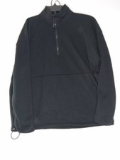 Pink Womens Large Black Long Sleeve 1/4 Zip Drawstring Sides Pullover