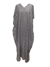  PLUS SIZE  KAFTAN TUNIC DRESS PONCHO FREE SIZE FITS 16,18,20,22,24,26