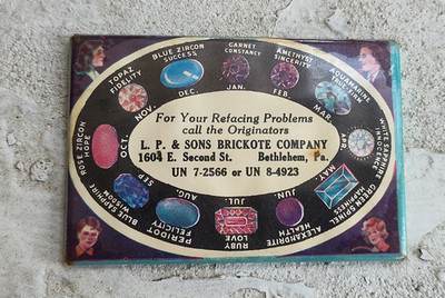 L. P. & Sons Brickote Company Advertisement Mirror Bethlehem, Pennsylvania