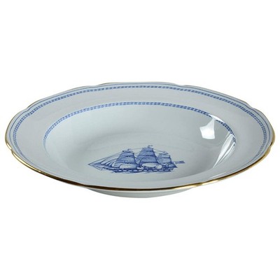 Spode Trade Winds Blue Rimmed Soup Bowl 1349390