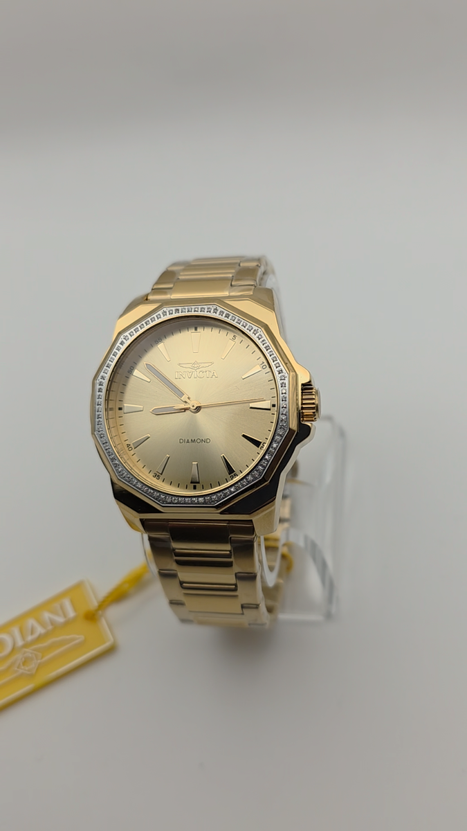 Invicta Elite 0.33 CTW Lab Diamond 42MM Quartz Gold Stainless